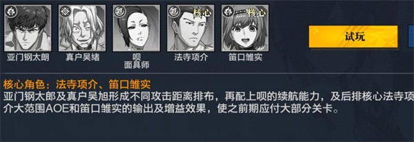 觉醒守卫之战东京战纪阵容推荐1